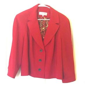 Red Jones New York Suit Blazer